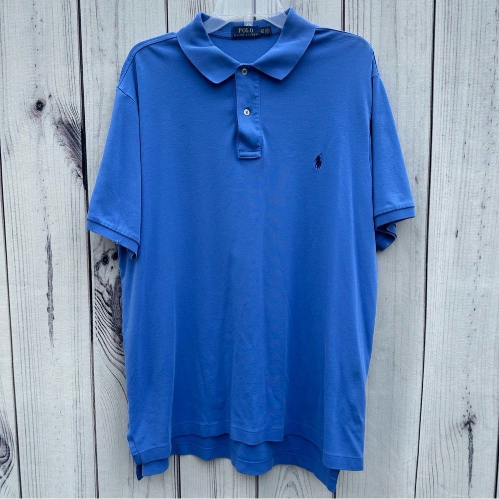 Polo Ralph Lauren Polo Shirt Men's XLT Tall Blue Golf Preppy Blue‎ Pony